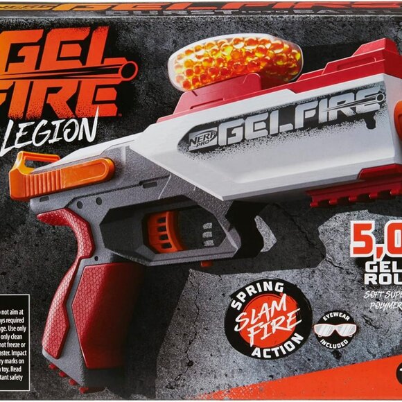 Nerf Pro Gelfire Legion Spring Action Blaster Gun 5000 Rounds 130 Hopper, Protec - Picture 2 of 16